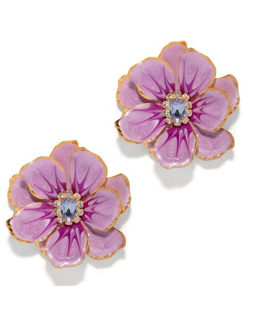 The Pink Reef Red Large Jewel Box Floral Earrings