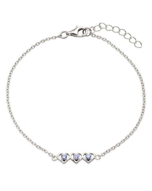Belinda Jewelz Metallic Alexandrite Triple Heart Bracelet
