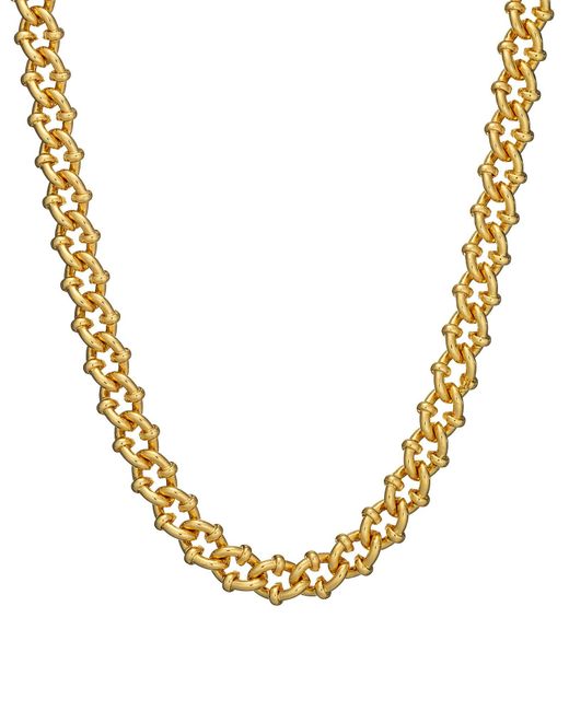 Crystals and Co Metallic Twisted Link Necklace