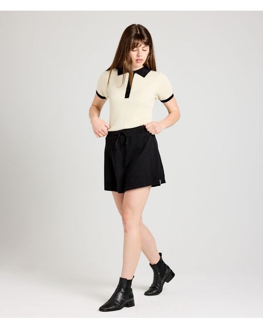 Known Supply Black Collared Sweater Polo