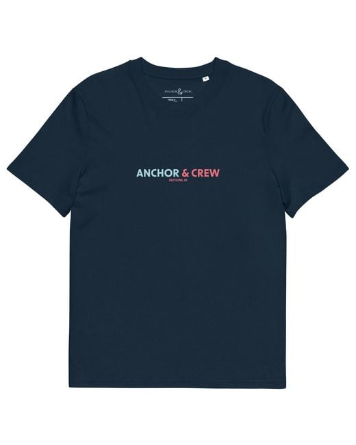 Anchor and Crew Blue One Moon Safari Editions Organic Cotton T-Shirt