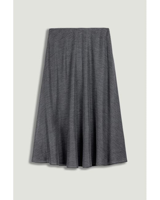 Nocturne Gray Flowing Midi Skirt