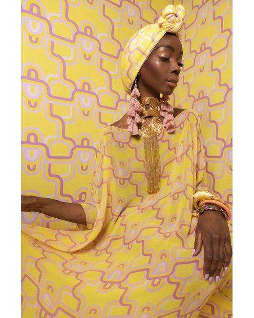 Julia Clancey Yellow Lydy Limon Madam Georgette Kaftan