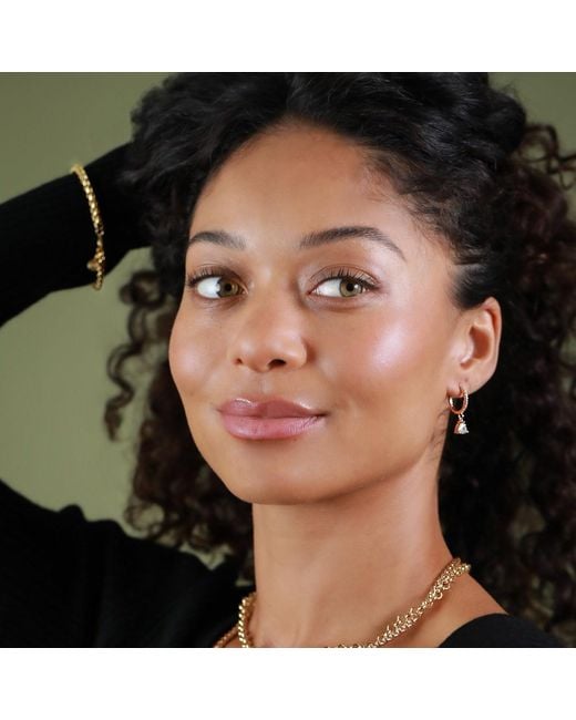 Leeada Jewelry Metallic Lucy Huggie Hoops