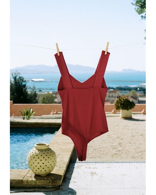 AVANI Apparel Red Bodysuit Alysse