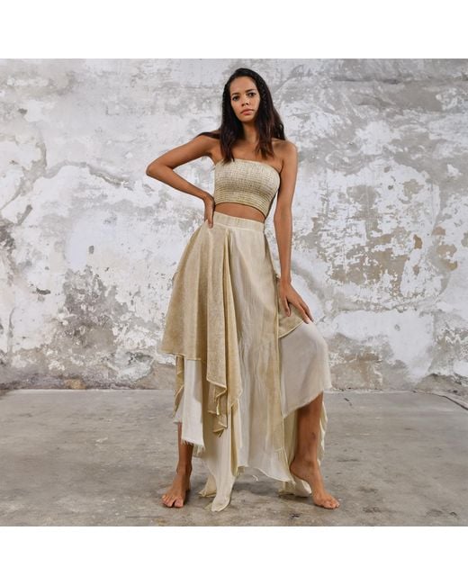 Zhenabia Natural Neutrals Bia Skirt Vintage Lemon