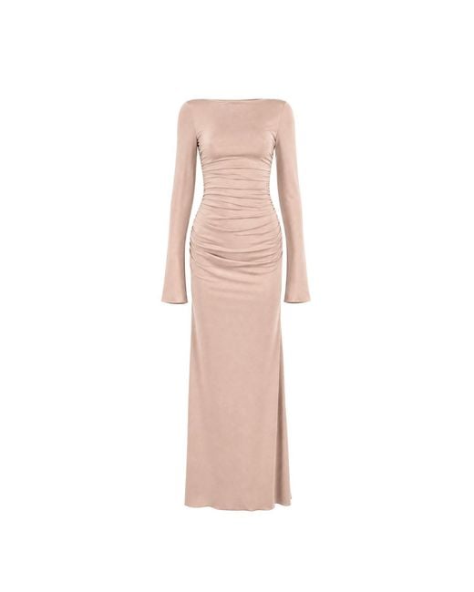 Alia Studio Pink Lueur Maxi Jersey Dress