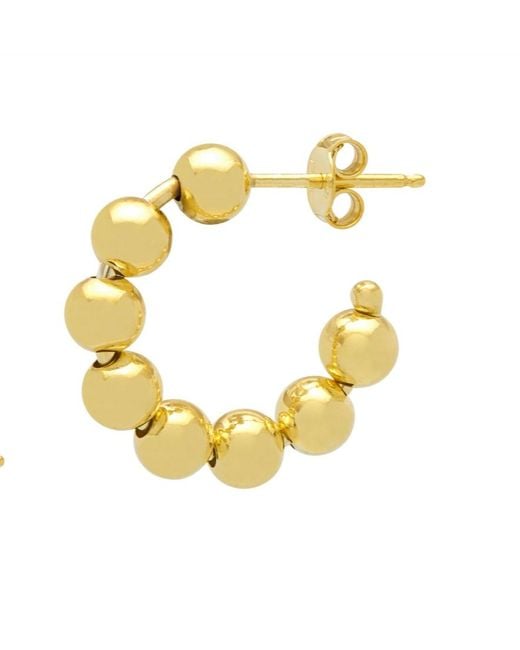 The Hoop Station Black Bead Hoop Earrings