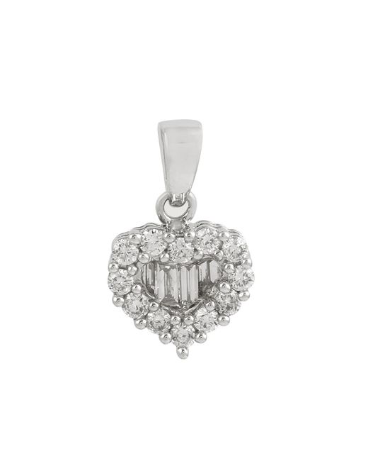 Artisan White Heart Diamond Halo Pendant