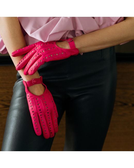 1861 Glove Manufactory Pink Rimini Driving Gloves