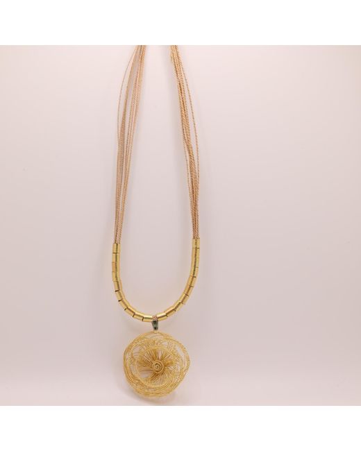 Nart Nature Making Art Metallic The Rose Hand Twisted Wire Necklace