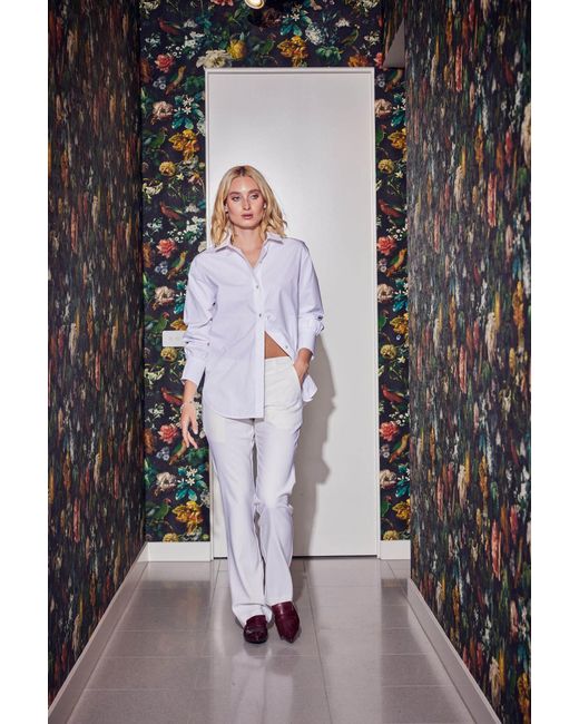 Lindsay Nicholas New York White Marcia Oversized Shirt