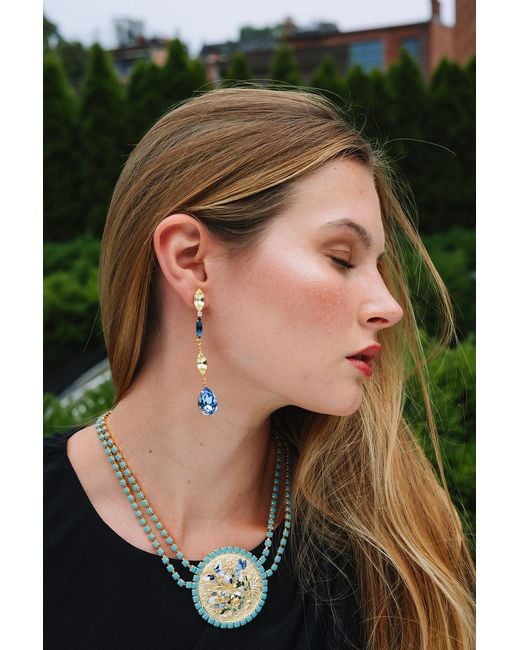 The Pink Reef White Elongated Jewel Drop