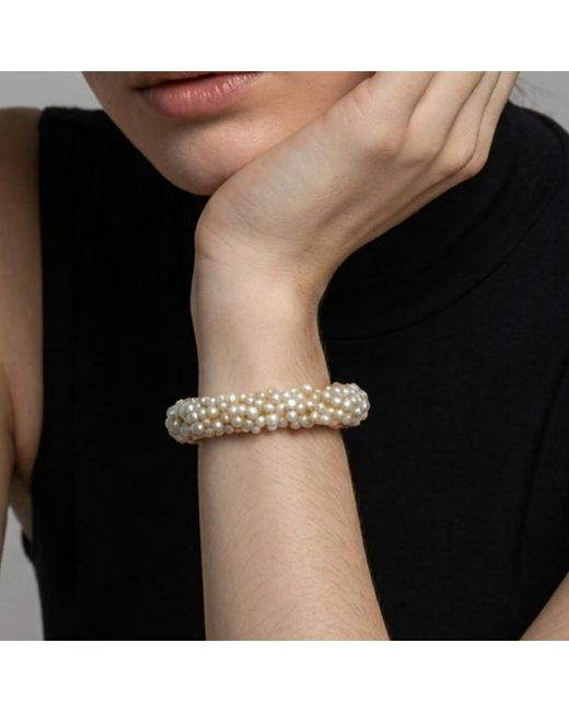 Uchi and Soto Metallic Shinju Chunky Pearl Bangle