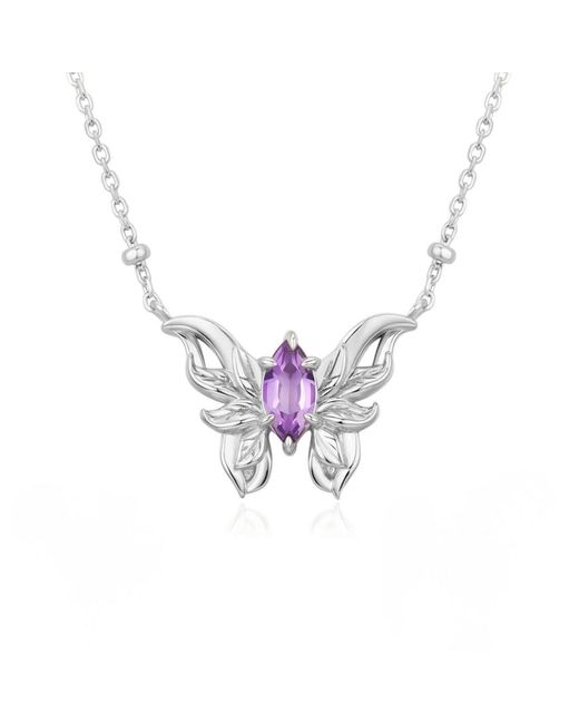 Azura Jewelry New York Metallic Sylphae Fairie Amethyst Necklace Vermeil