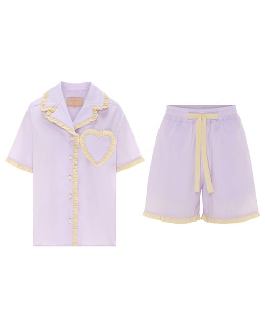 Love Letters X Purple Dolce Violetta Short Pyjama Set