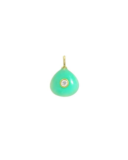 KAMARIA Green Chrysoprase Gemstone Pendant With Topaz