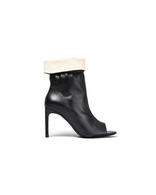 Il Fratellino Black High Voltage Heeled Open Toe Ankle Booties