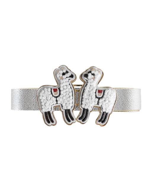 Love, Ceil Metallic Alpaca Hand Crafted Belt Buckles With Interchangeable Belt Colors