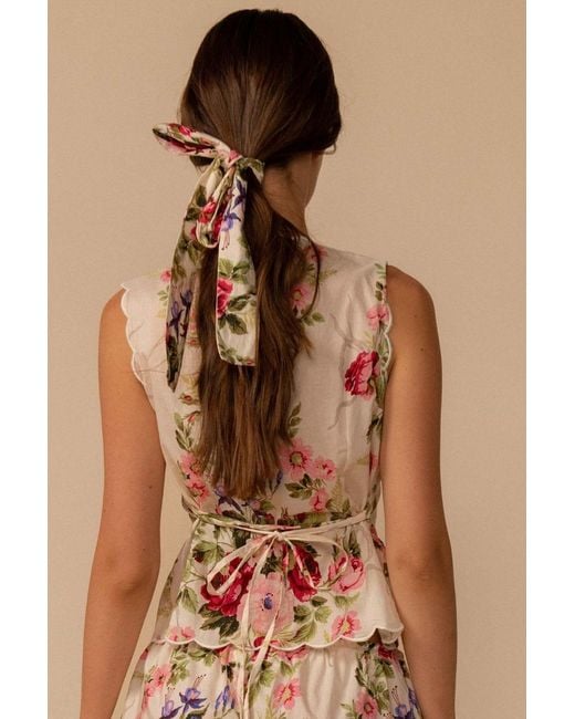Montce Brown Bouquet Scalloped Vest