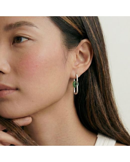 seree Green Della Convertible Link Jade Earrings