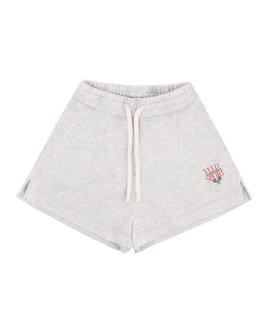 VLD White Amstel Sport Tennis Cropped Sweat Short