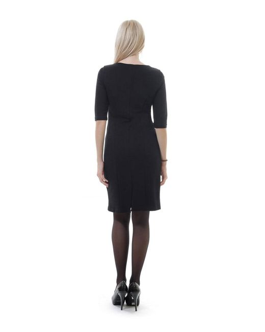 Conquista Black Sequin Detail Stretch Dress