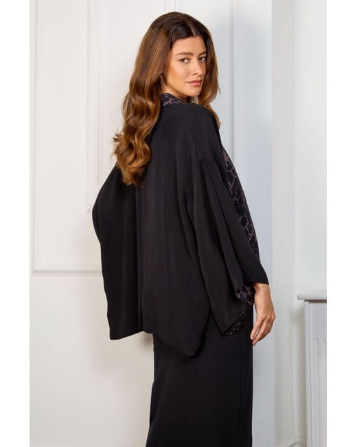 Artemis Muse Black Leopard Print & Reversible Kimono