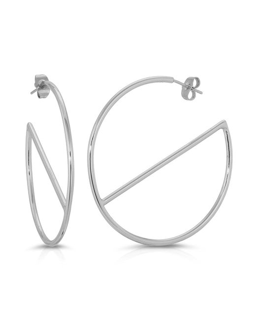 Glamrocks Jewelry White Glam Hoops