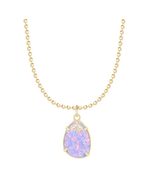 KAMARIA Blue Stella Opal Pendant Necklace With Star Charm