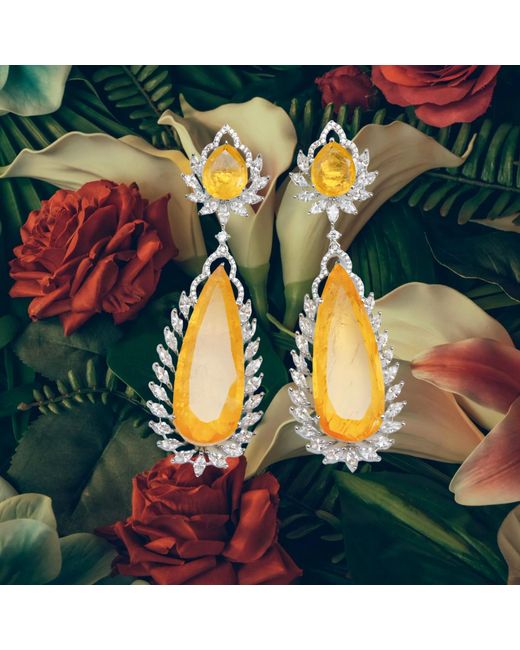 Meraki by Rashmi Bajaj Metallic Larmes Earrings