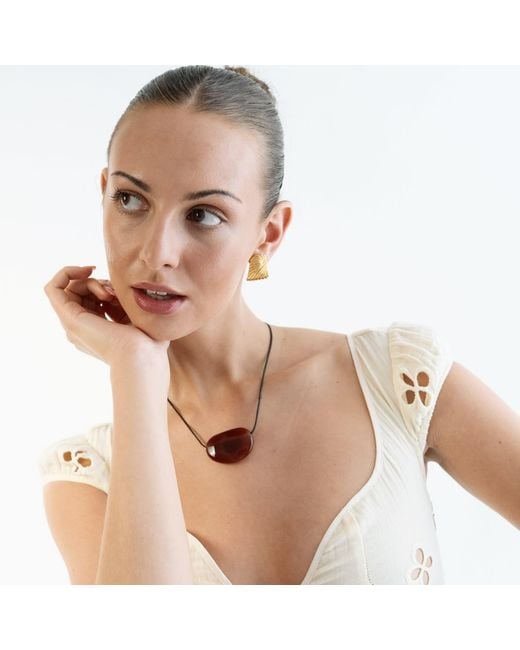 Miss Cecilia Red Amber Necklace