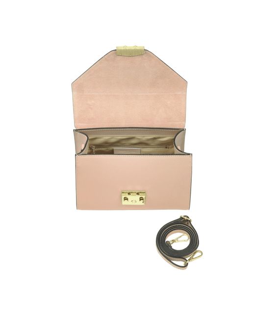 Le Parmentier Pink Peggy Leather Top Handle Satchel Bag