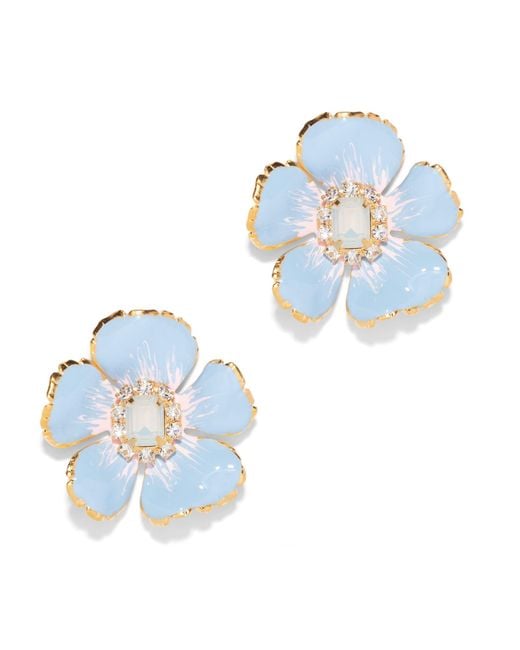 The Pink Reef Blue Small Hand Painted Floral