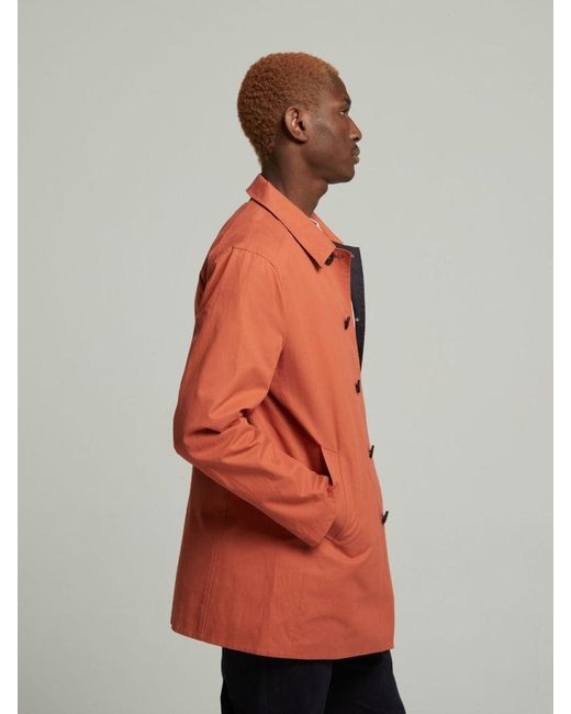 Guards London Orange Montague Reversible Raincoat for men