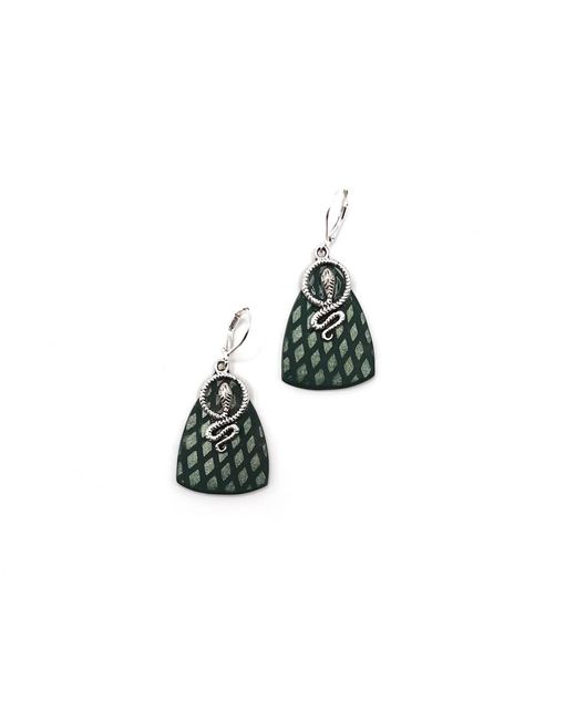 Babaloo Green Viper Snake Earrings