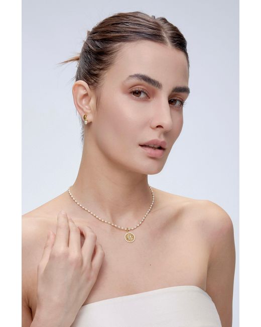 Freqnc Atelier Metallic Moon Earrings