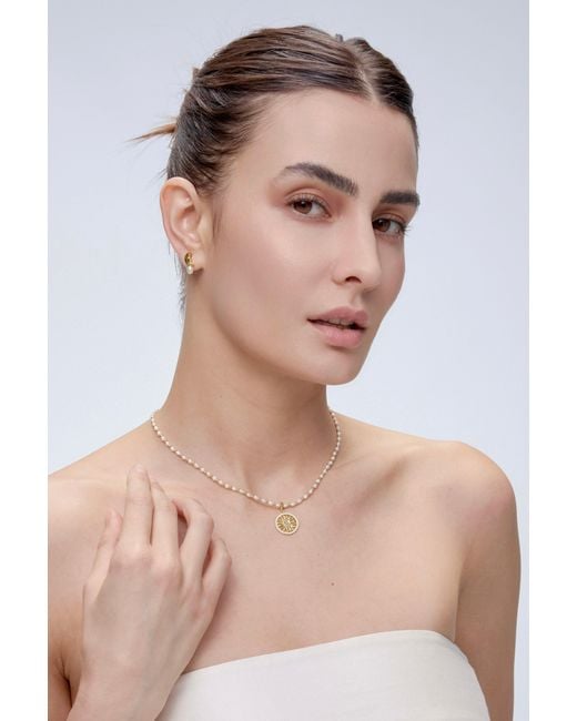 Freqnc Atelier Metallic Moon Earrings