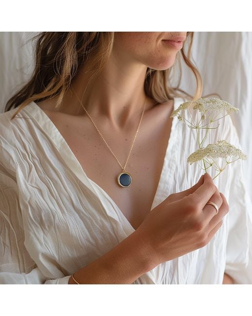 Ormiro Black Luna Shungite Emf Protection Necklace