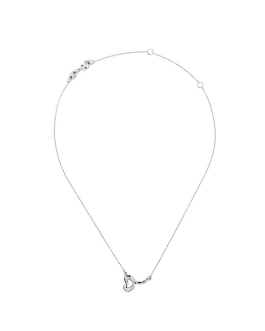 Potoska Metallic Love Heart Short Necklace
