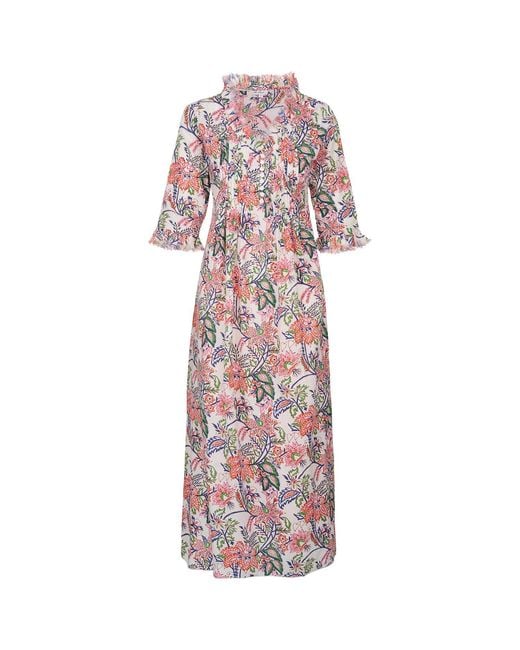 At Last Purple Cotton Annabel Maxi Dress