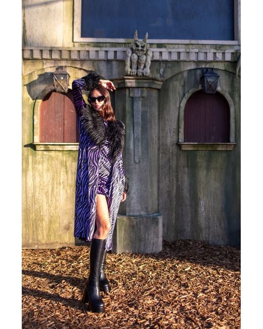 Jennafer Grace Black Penny Love Haze Faux Fur Jacket