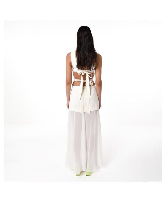 28Natelier White Pointed Top