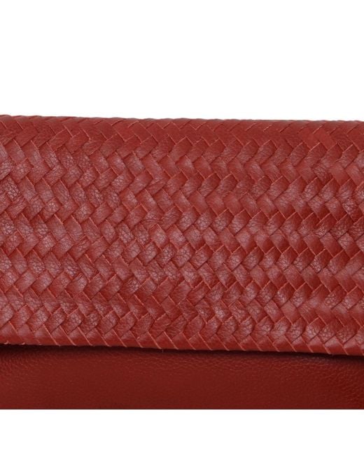 Hides Leather Co. Red Handcrafted Leather Crossbody Charm, Adjustable Wristlet For Phone, Passport & Essentials