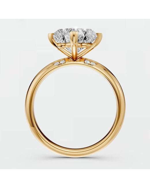 Aya Fine Jewelry Metallic 2.15 Cwt Lily Cut Lab Diamond Solitaire Ring