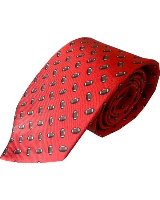 Lazyjack Press Red Touchdown Tie for men