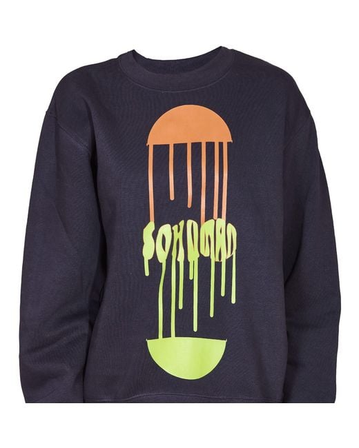 SOHUMAN Blue Daya Organic Cotton Sweatshirt