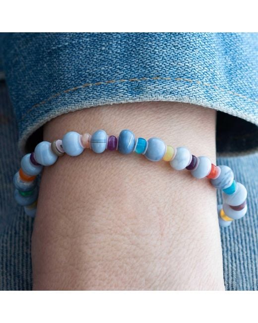 Kris Nations Blue Oregon Opal & African Opal Beaded Bracelet