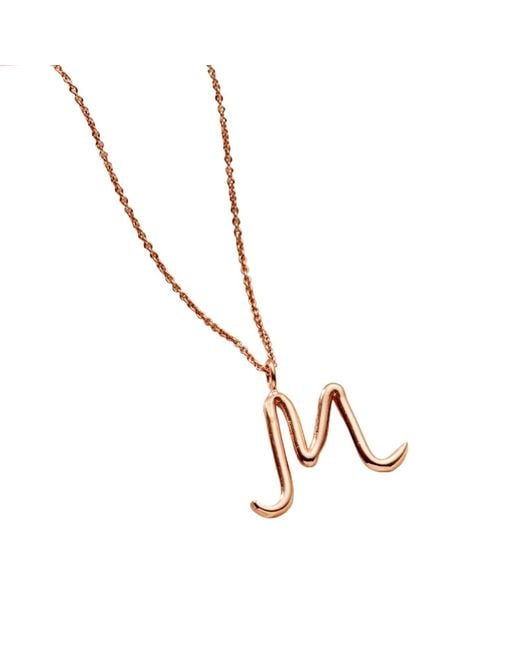Posh Totty Designs Metallic Plated Large Organic Initial Necklace