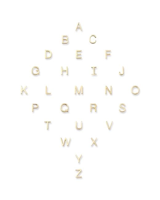 Maya Brenner Metallic 14K Letter Stud